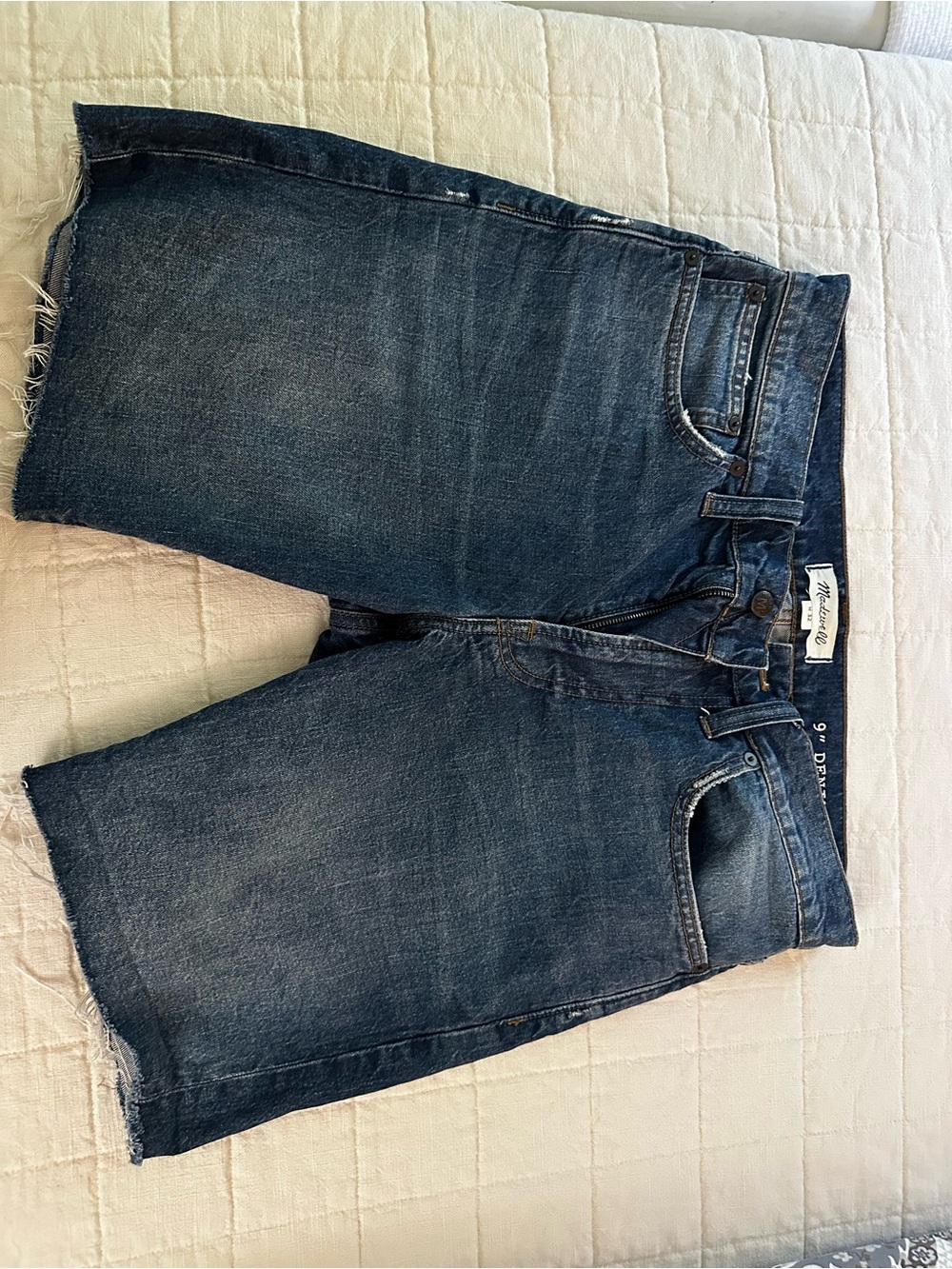 Madewell Men's Dark Wash Denim Cutoff Shorts